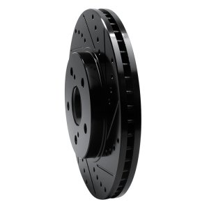 Lexus ES300 Brake Rotor (1) - Front Right - R1 Concepts - Drilled & Slotted - Black - `02-`15